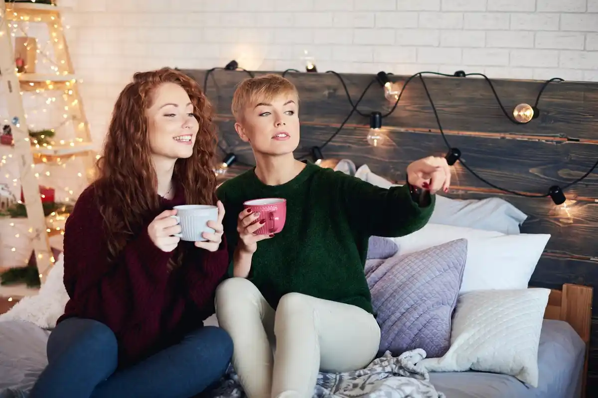 family enjoying quality time at home cozy living room