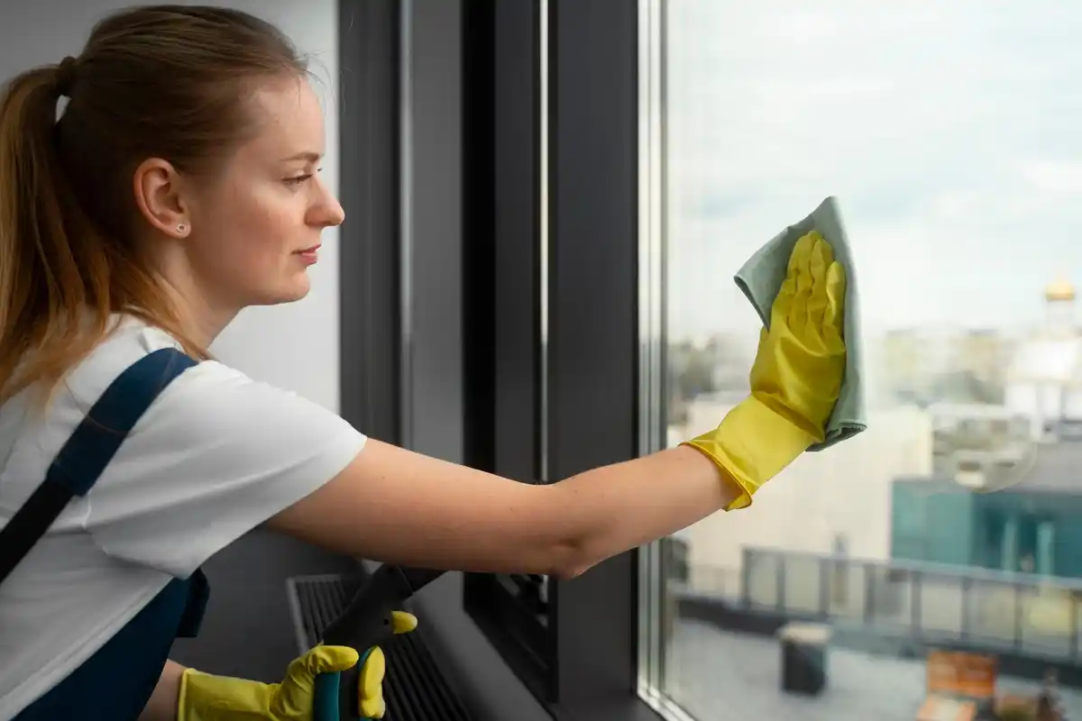 cleaning windows sunny day streaks