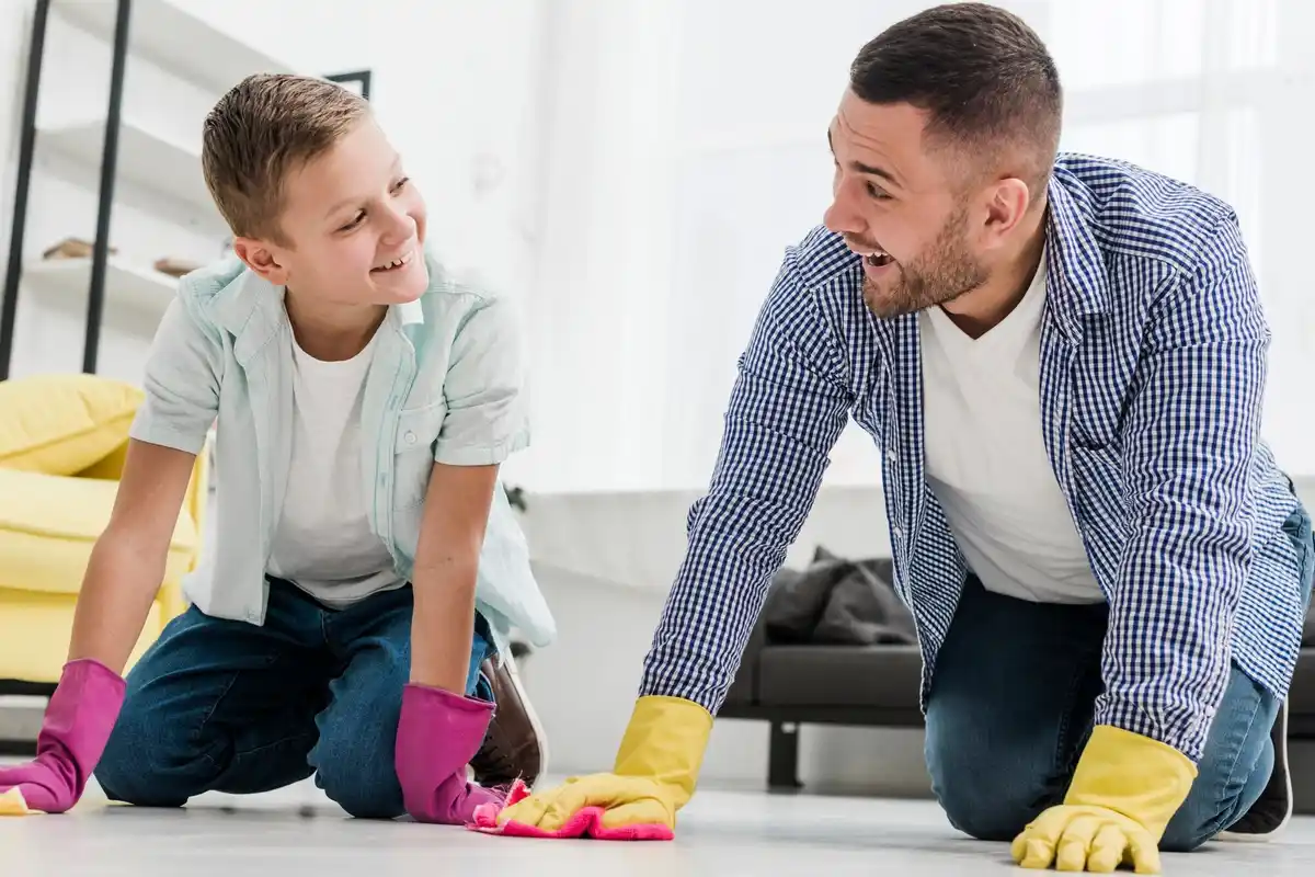 family quick home cleaning routine