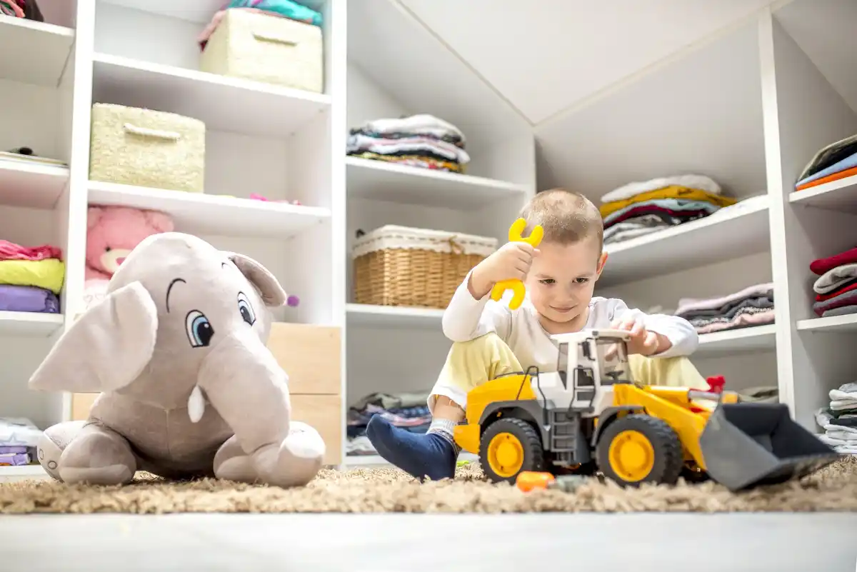 organized toys storage family home