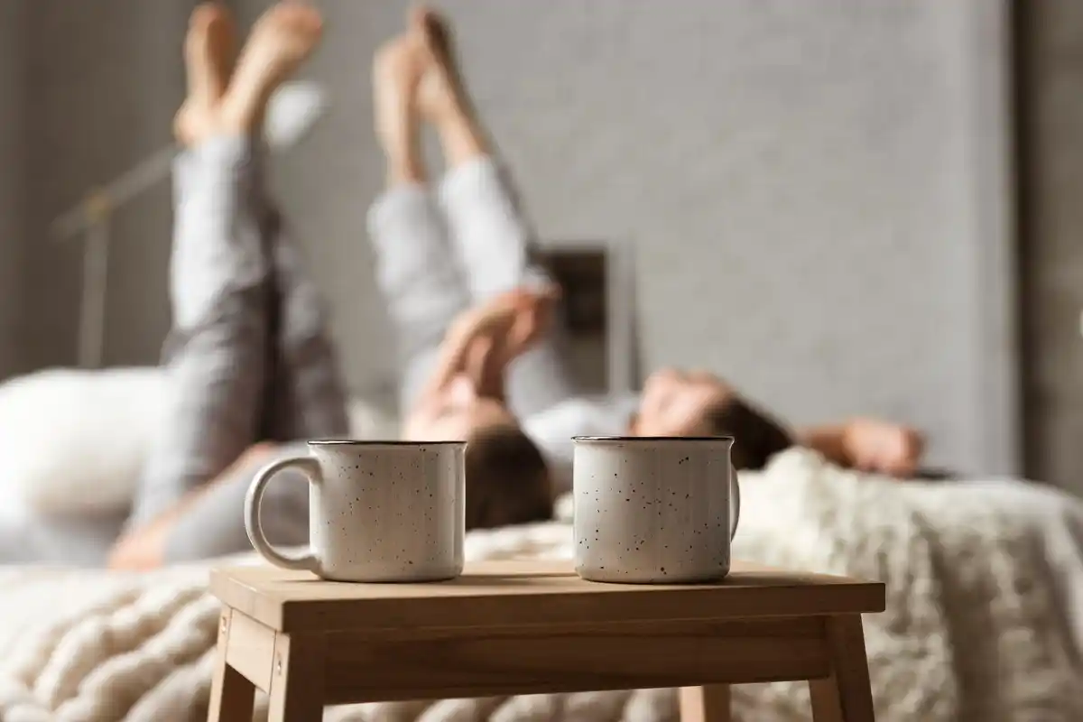morning routine coffee calm window sunlight