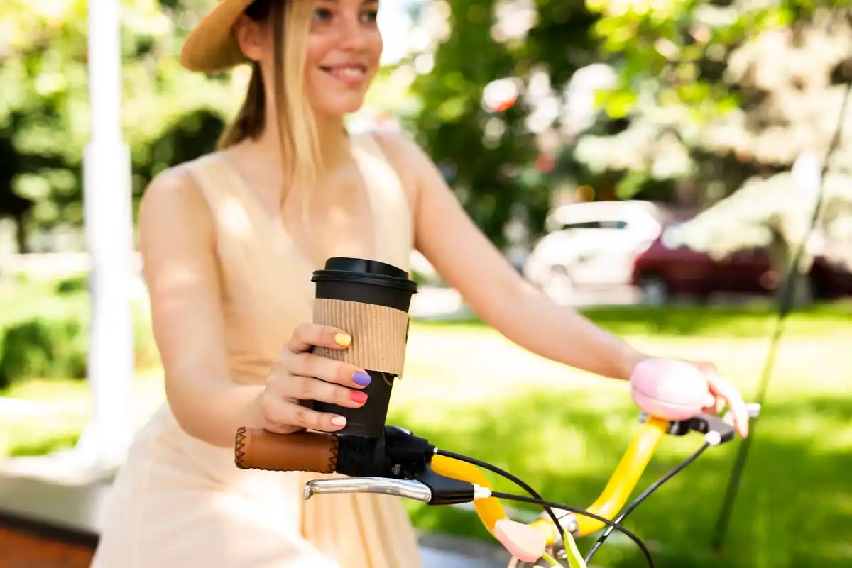 morning routine Netherlands coffee bicycle