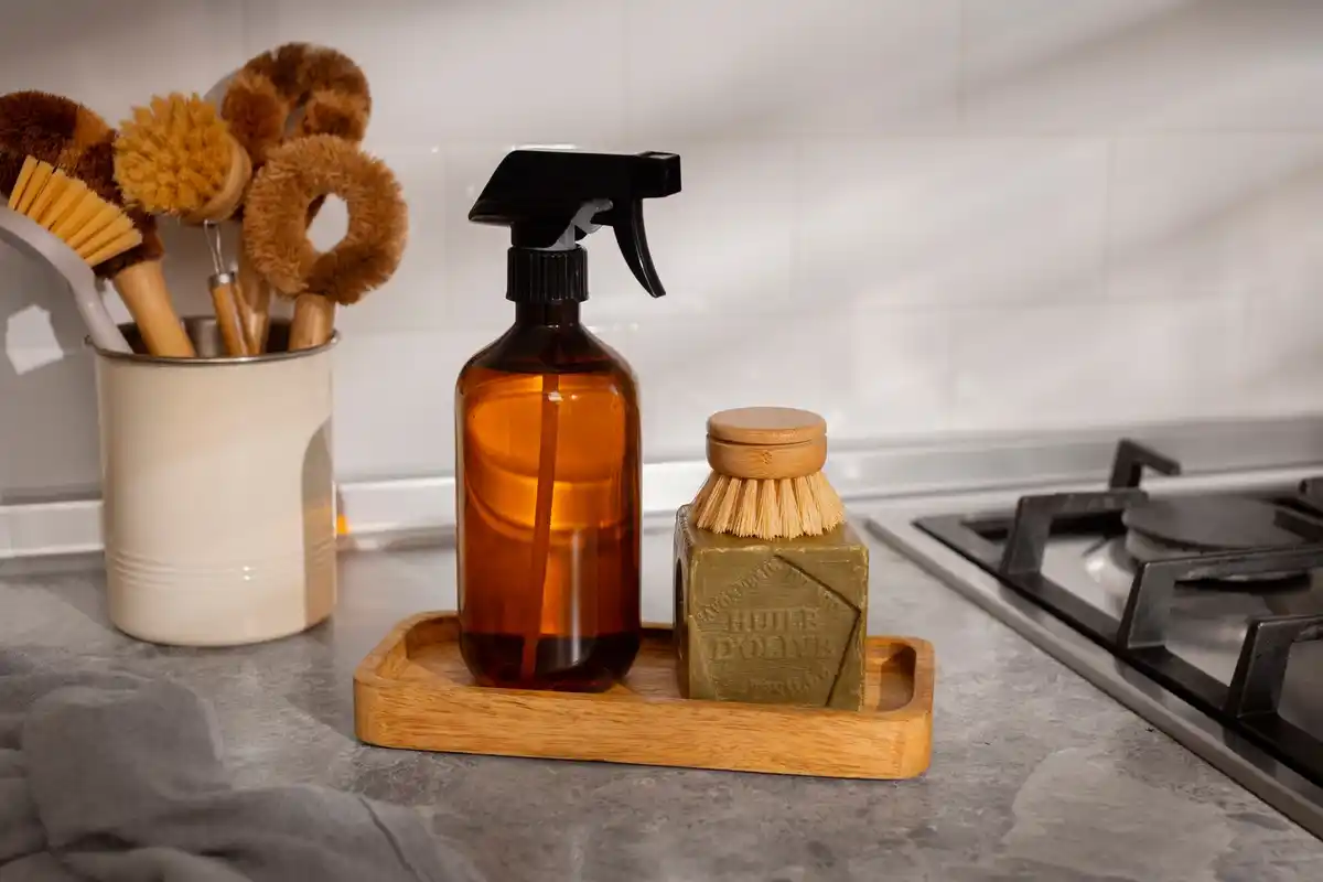 Dutch cleaning bathroom vinegar baking soda eco friendly