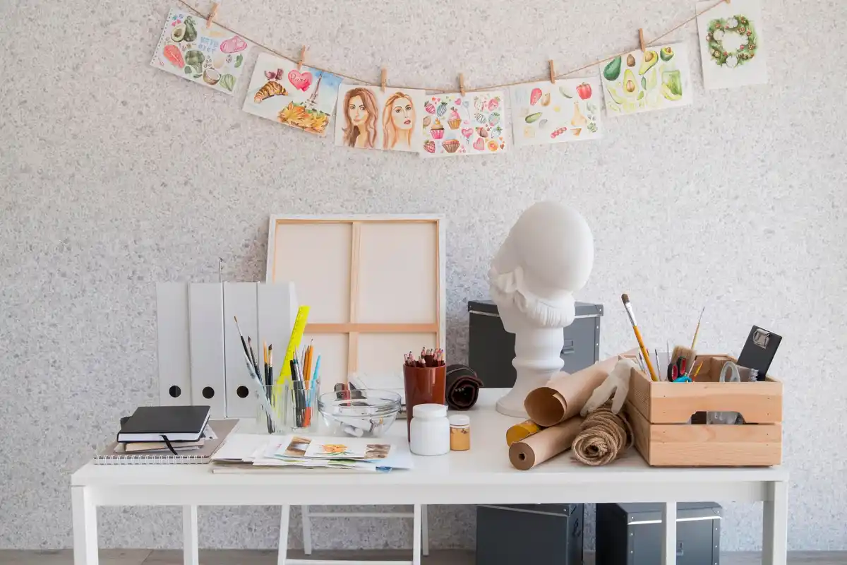 creative hobby artist workspace inspiration