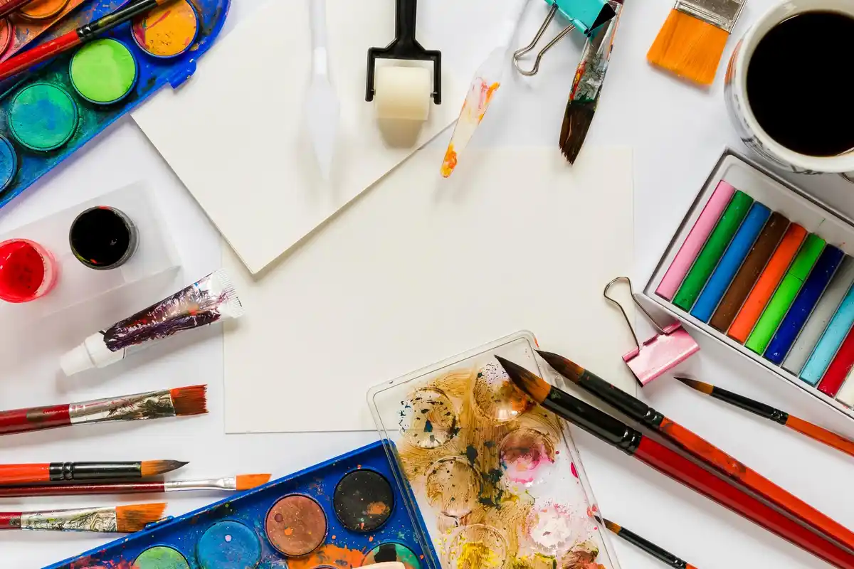 creative hobby tools workspace