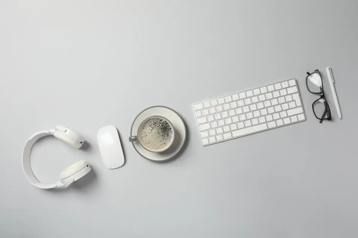 minimalist tech setup without accessories
