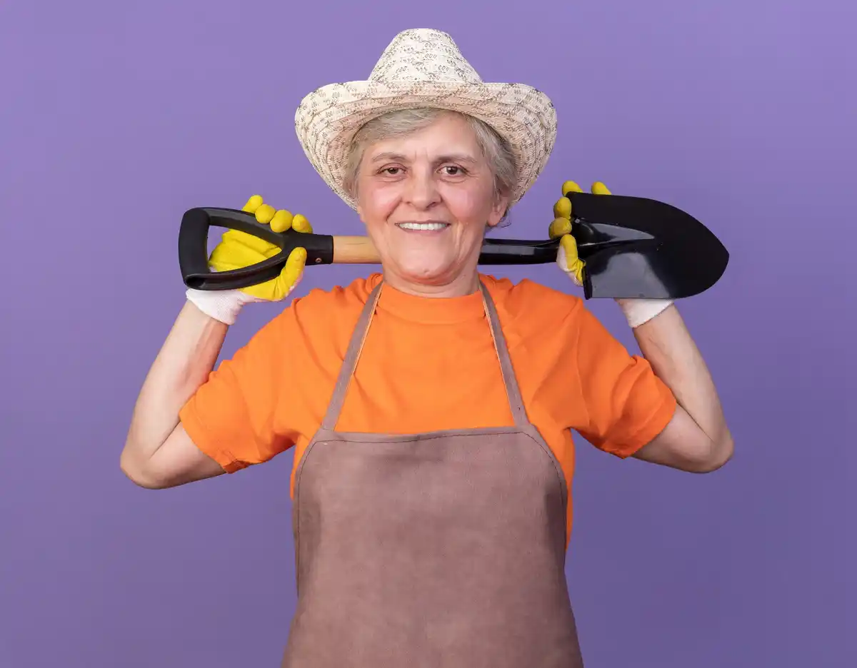 Dutch grandma cleaning house with natural products