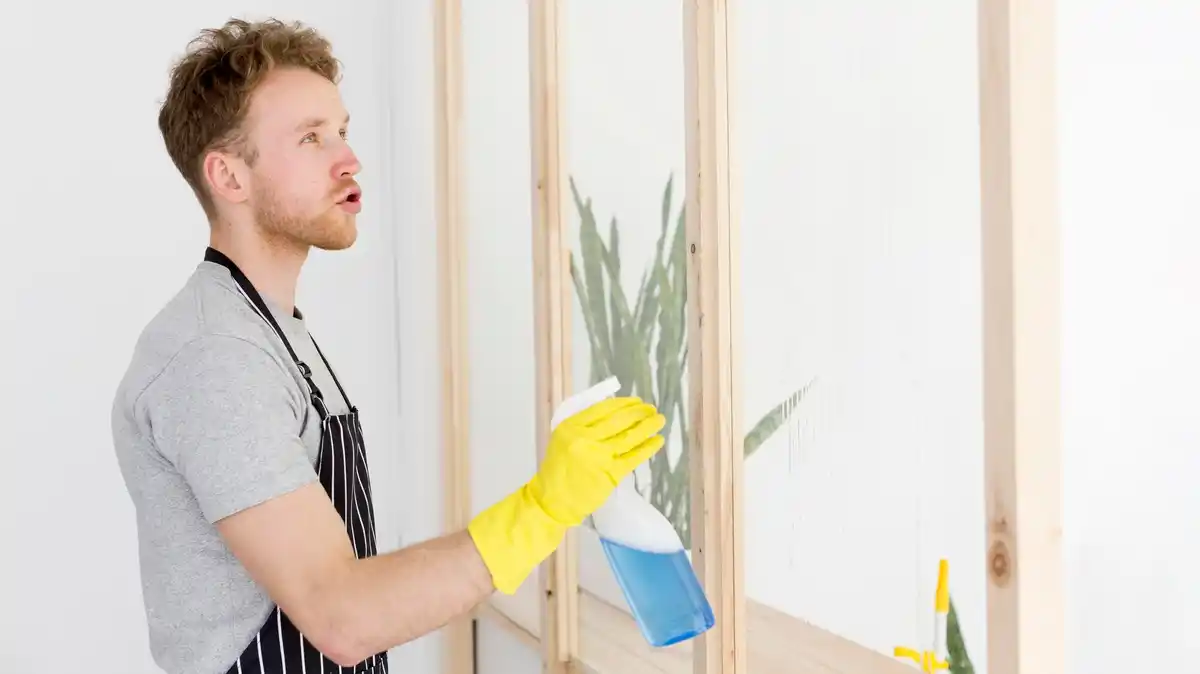 Dutch person cleaning house step by step