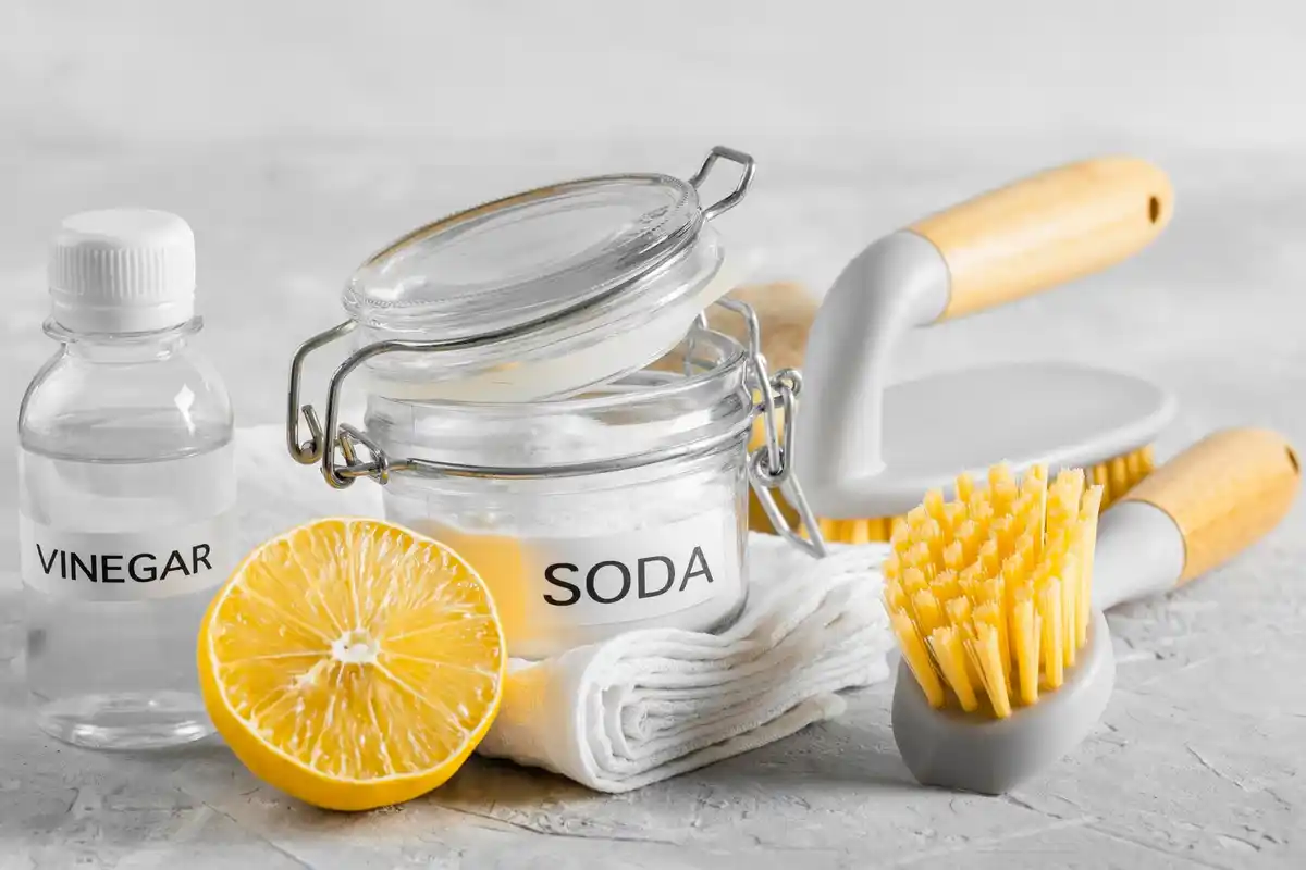 natural stain removal baking soda vinegar cleaning hack