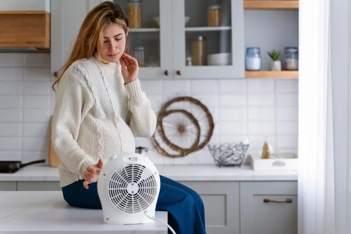 home air circulation fan in cozy room
