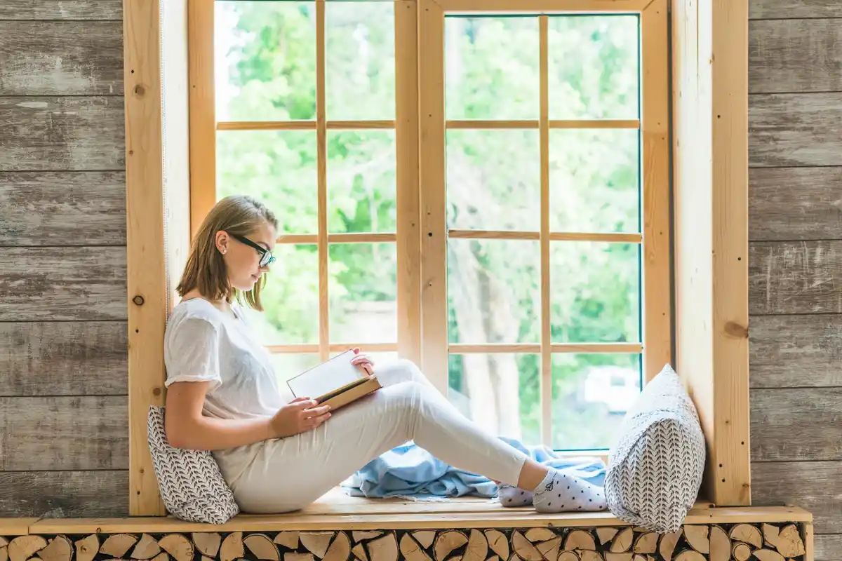 open window with fresh breeze in living room