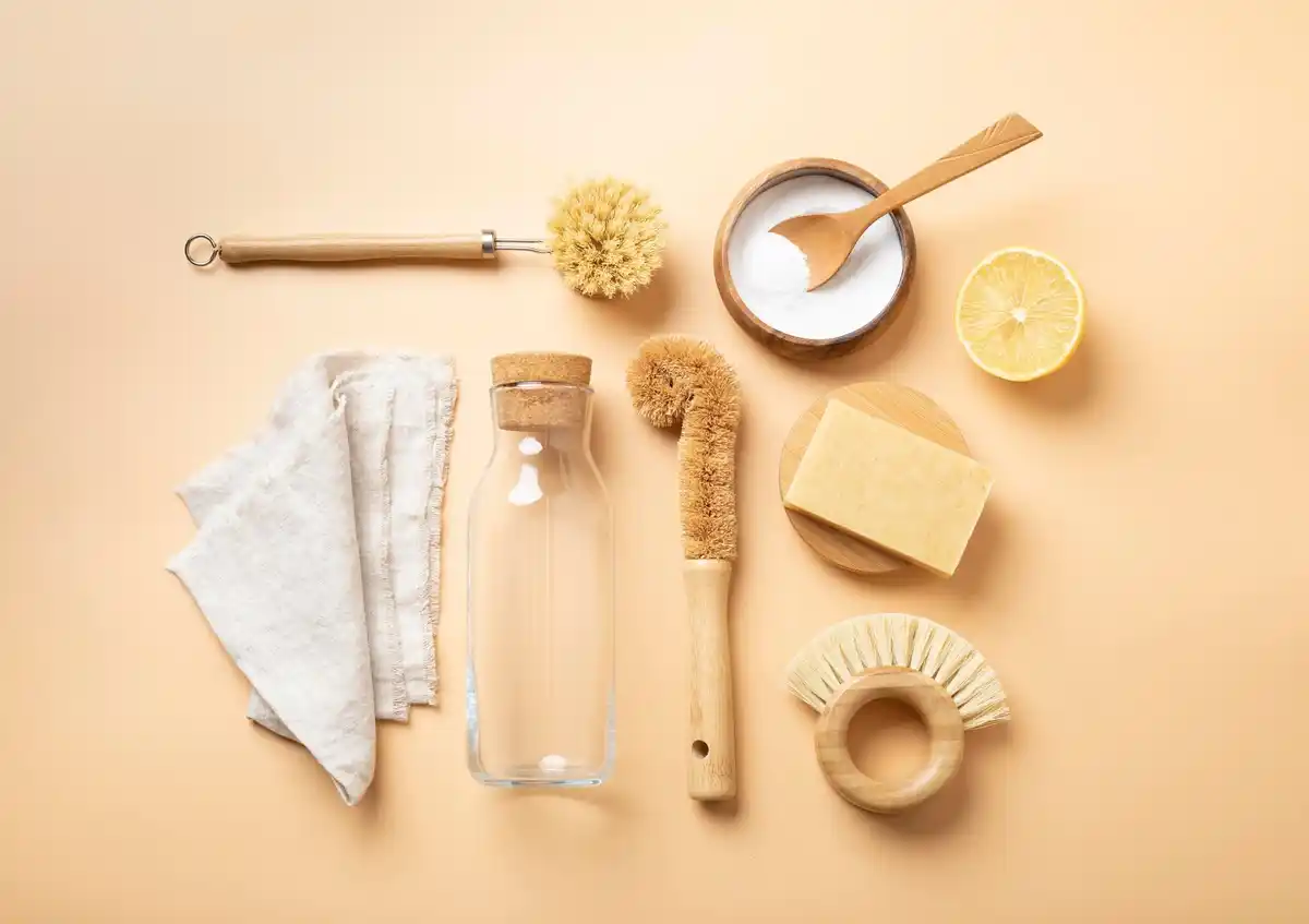 eco friendly cleaning products in kitchen