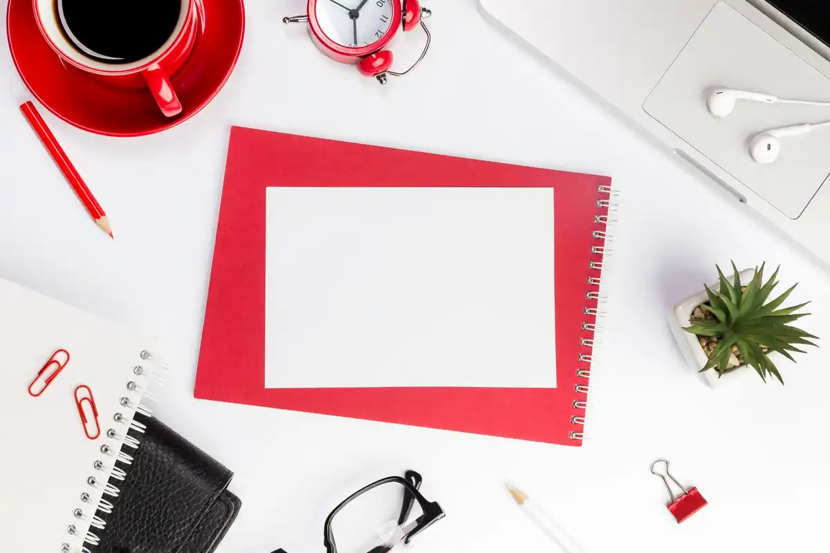 focus workday desk notebook