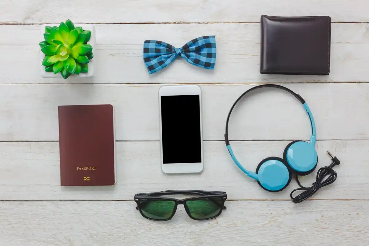 travel gadgets essentials powerbank adapter compact organizer headphones