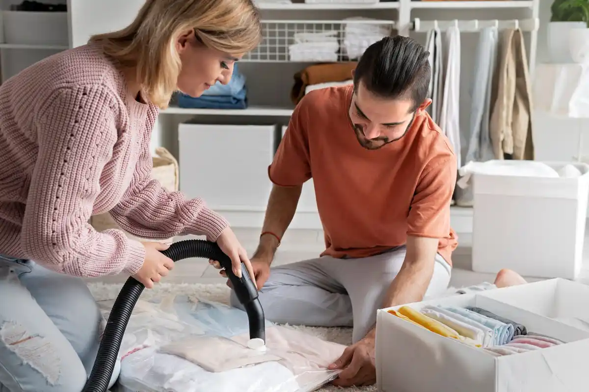 family organizing chores at home