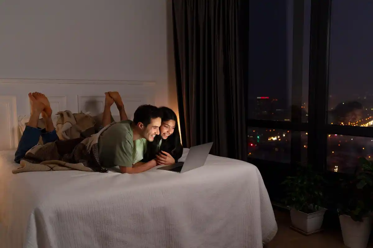 relaxing bedroom night person sleeping cozy