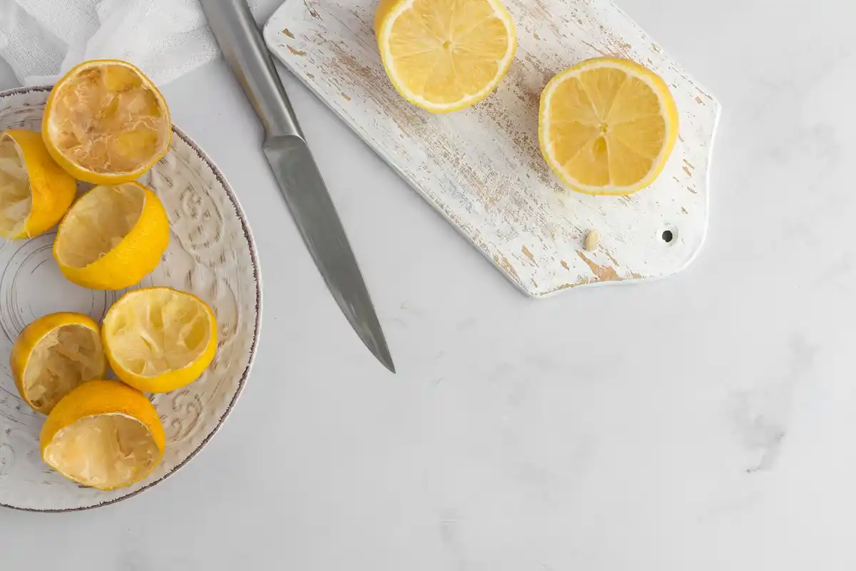lemon peels kitchen sink freshness