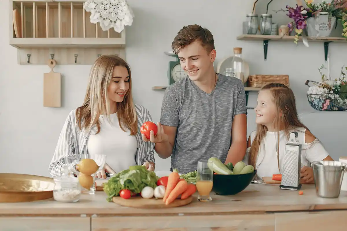 family meal planning kitchen