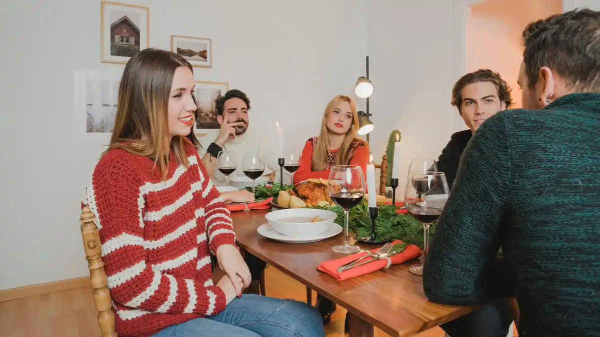 cozy family moments at home Dutch family dinner relaxed