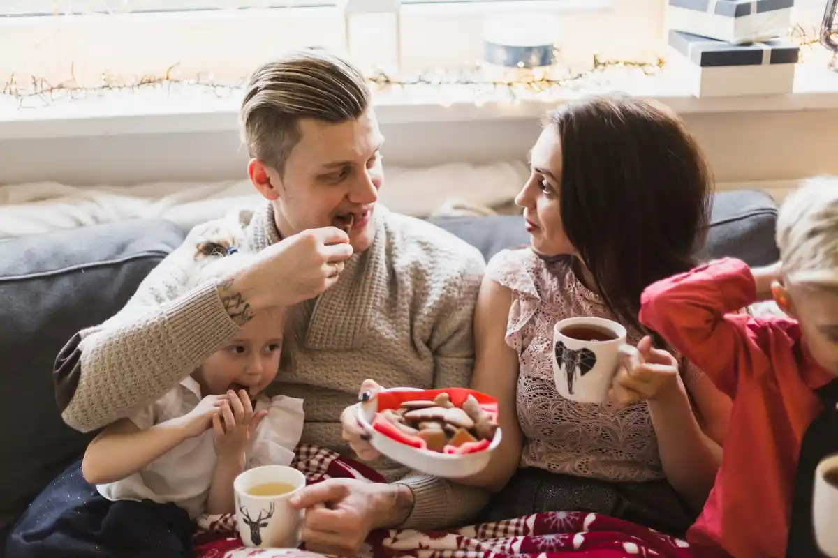 cozy family moments at home