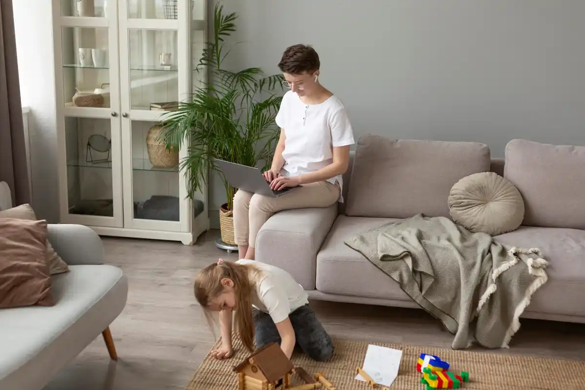 tidy home family time cozy living room
