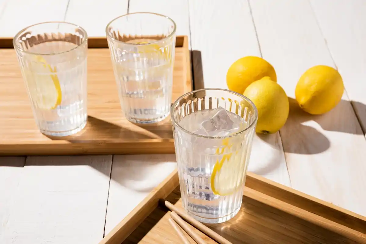 morning hydration glass lemon