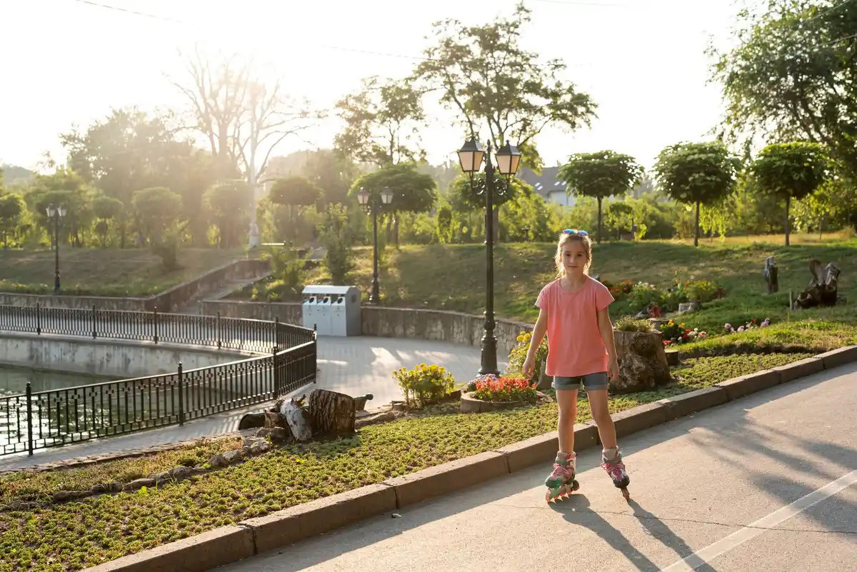 walking in park healthy lifestyle