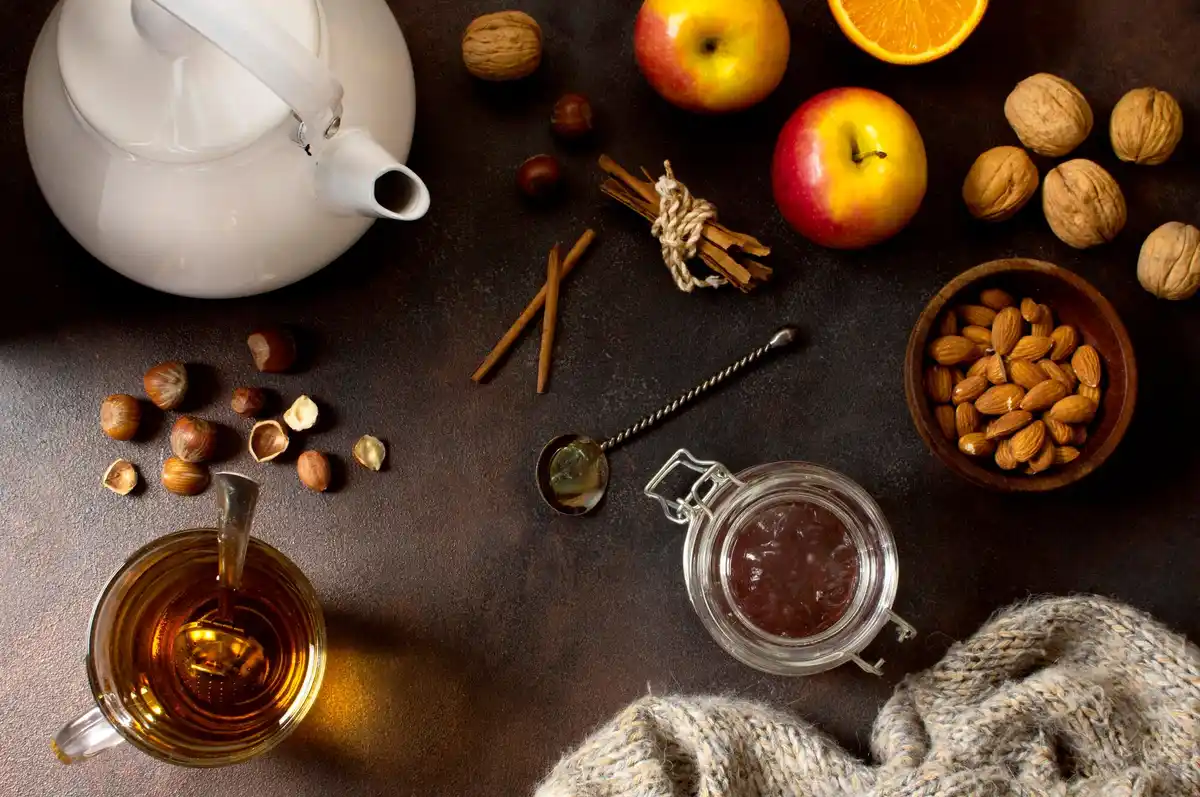 dutch coffee and herbal tea variety on table