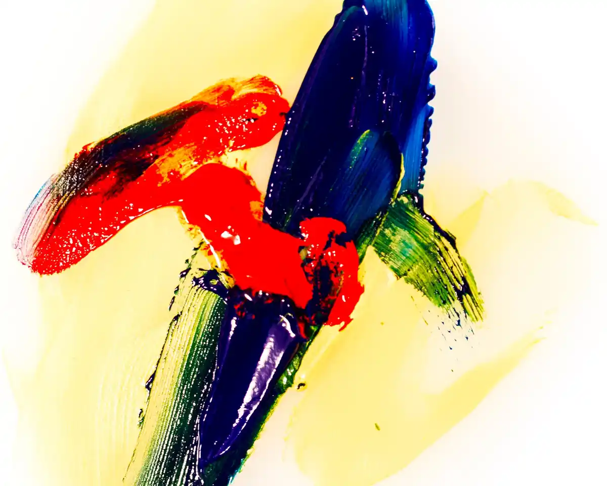 creative artist painting colorful abstract