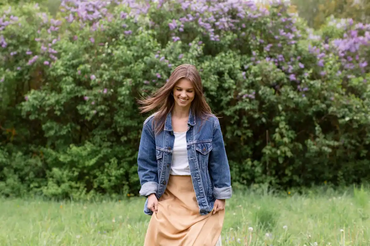 person smiling nature casual clothes happiness