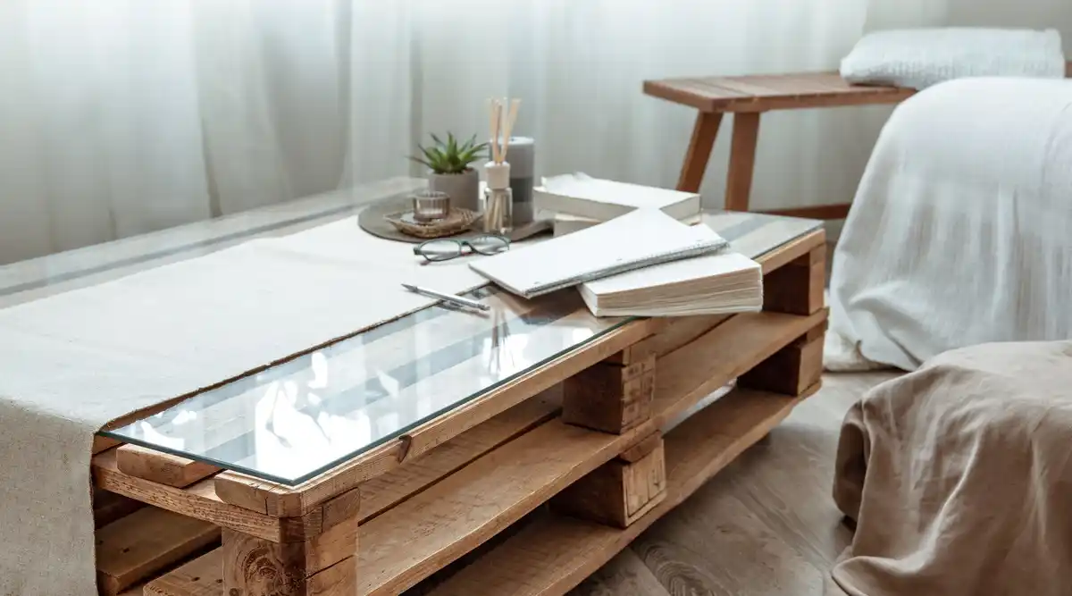 organized tidy modern living room minimal clutter