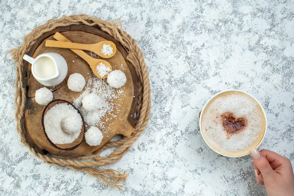 coffee with pinch of salt close-up