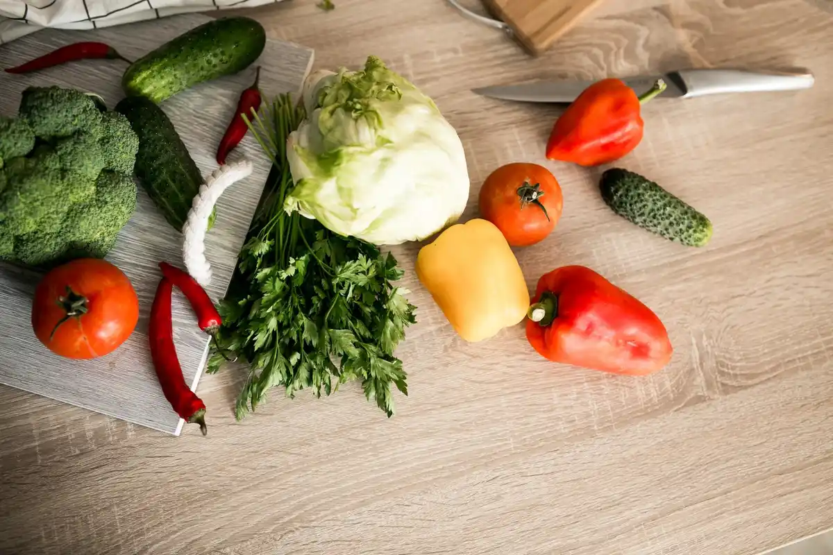 fresh vegetables kitchen counter netherlands