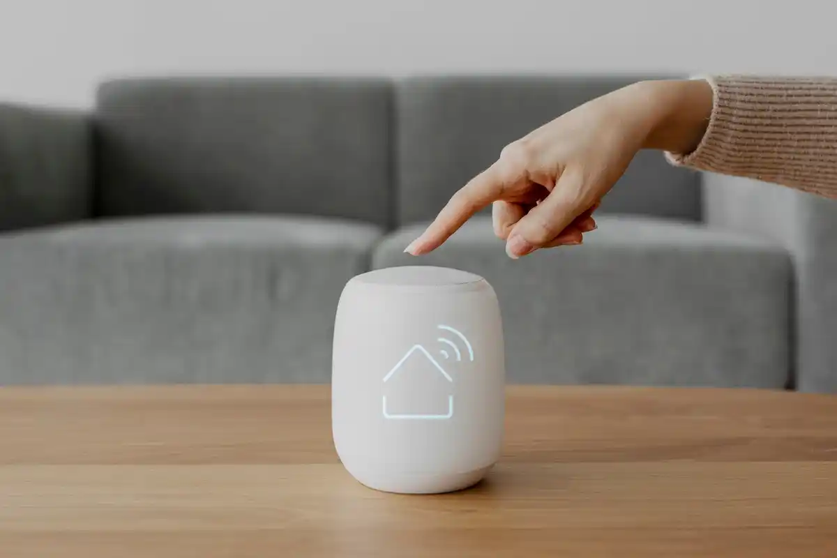 smart home plug device in living room