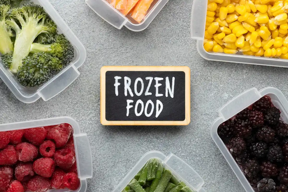 Freezer containers with meal prep leftovers