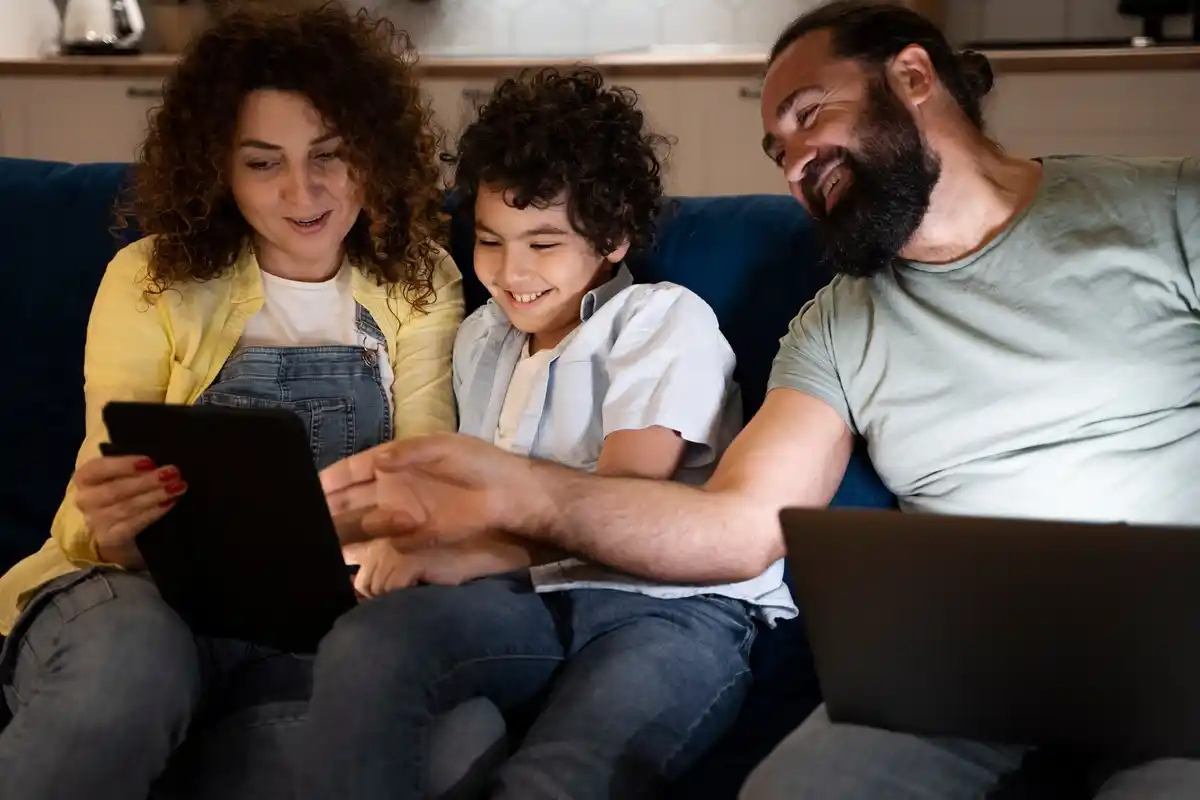 Dutch family spending quality time with smart home hacks