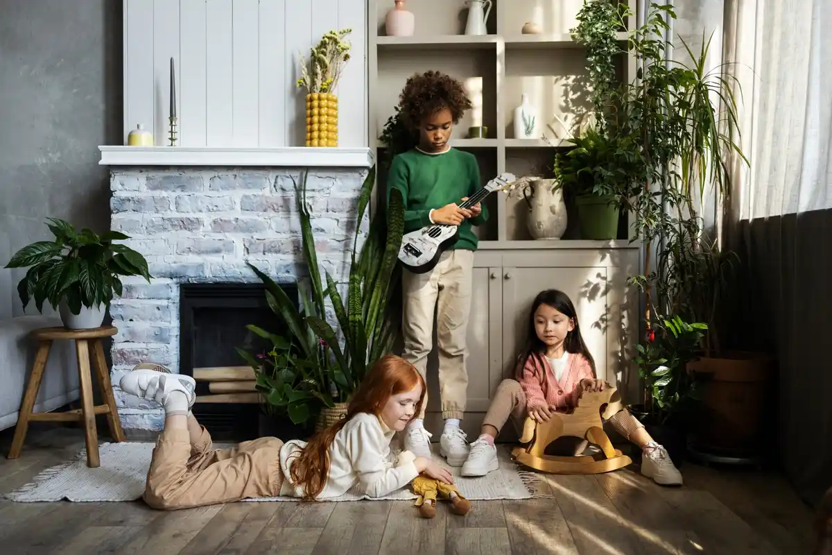 family home tidy living room cozy