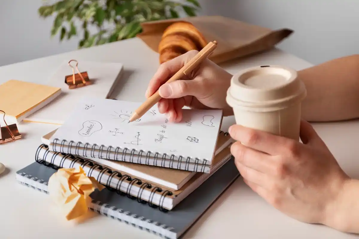 daily routine planning and coffee