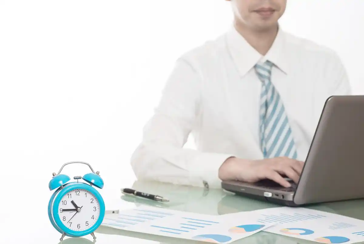 time management focused person planning at desk