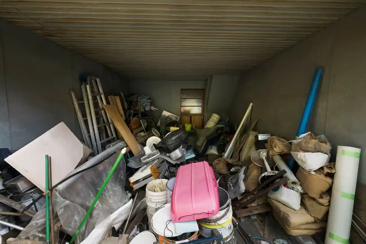 cluttered messy living room home