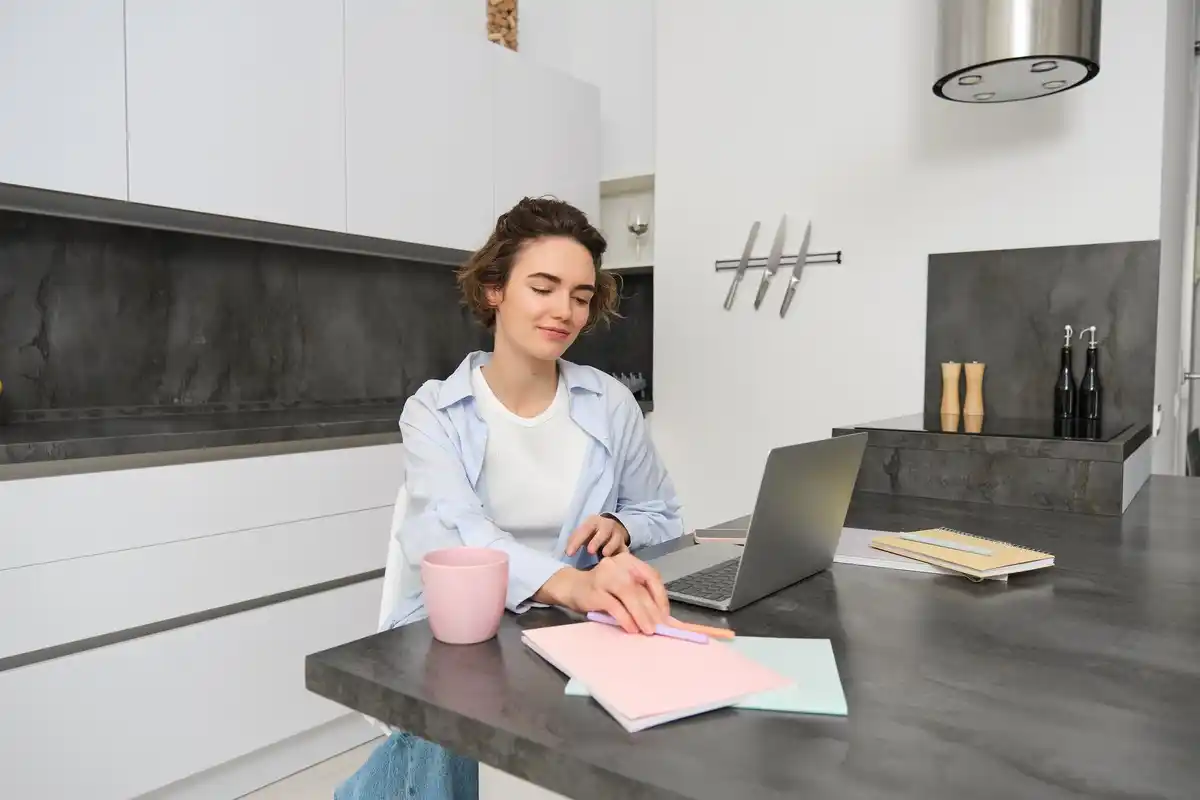 person organizing household chores checklist