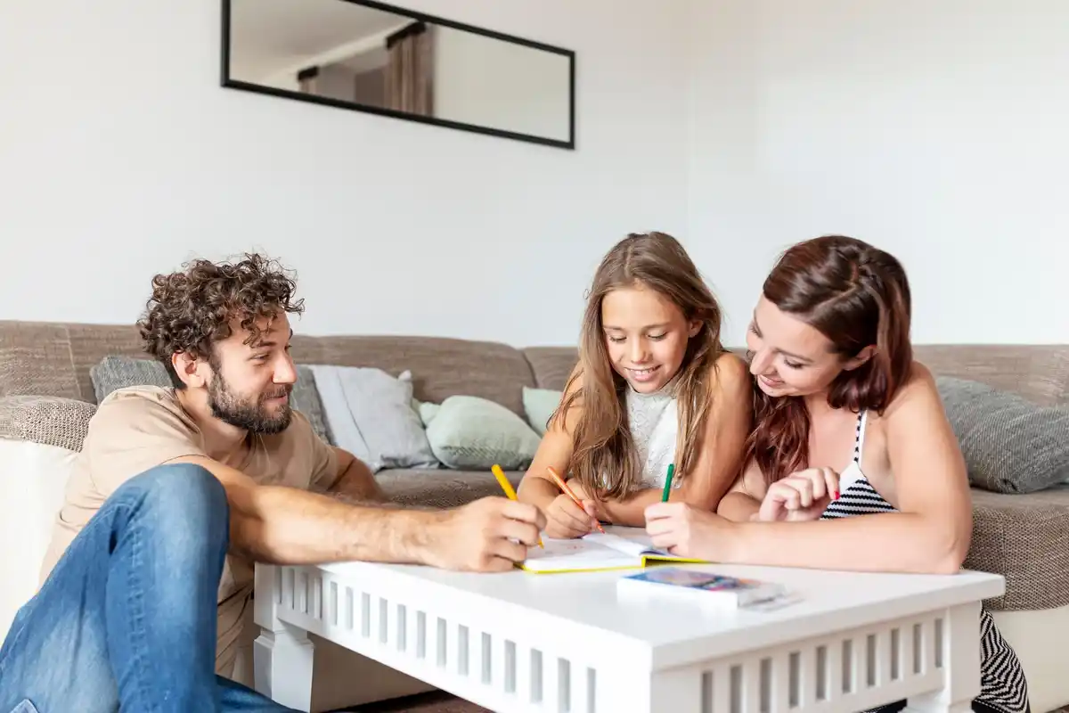 simple family rules at home happy family talking