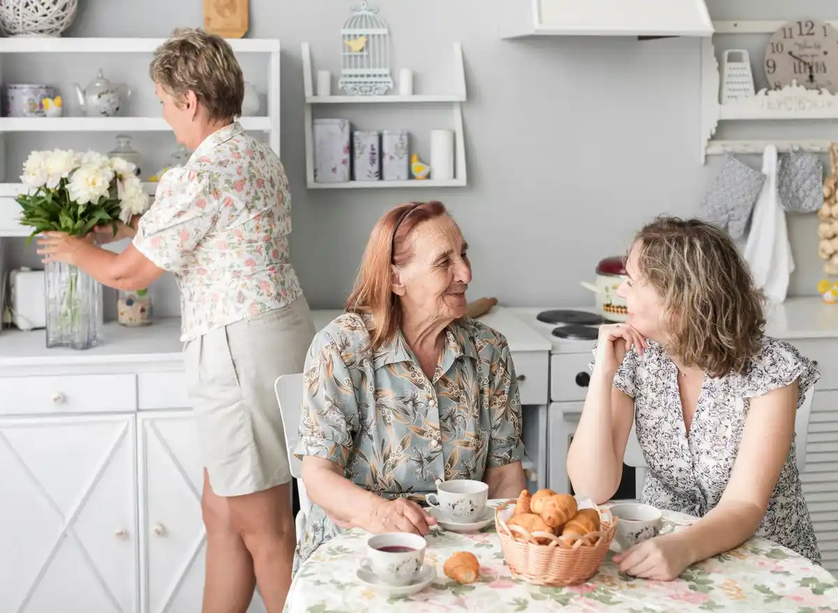 happy dutch family morning routine breakfast kitchen
