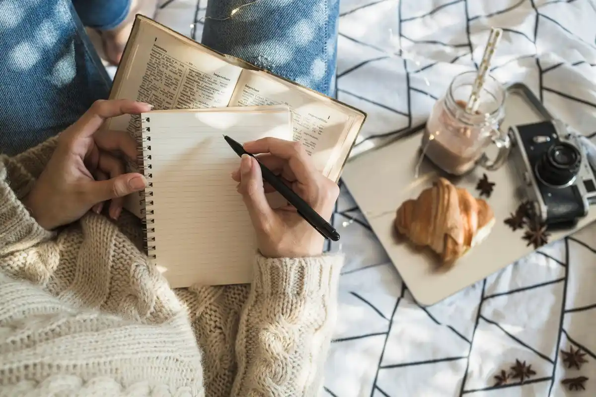 planning evening notebook