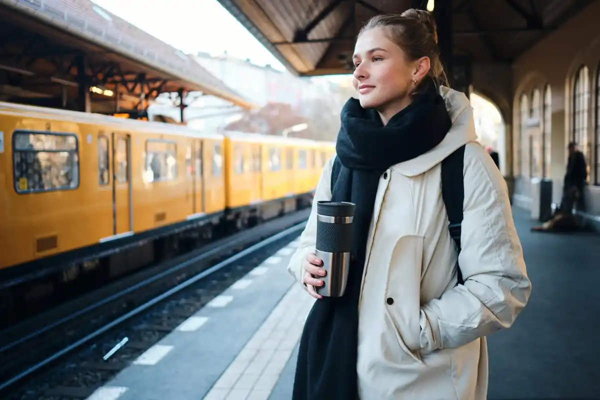 relaxed traveler enjoying train ride Netherlands