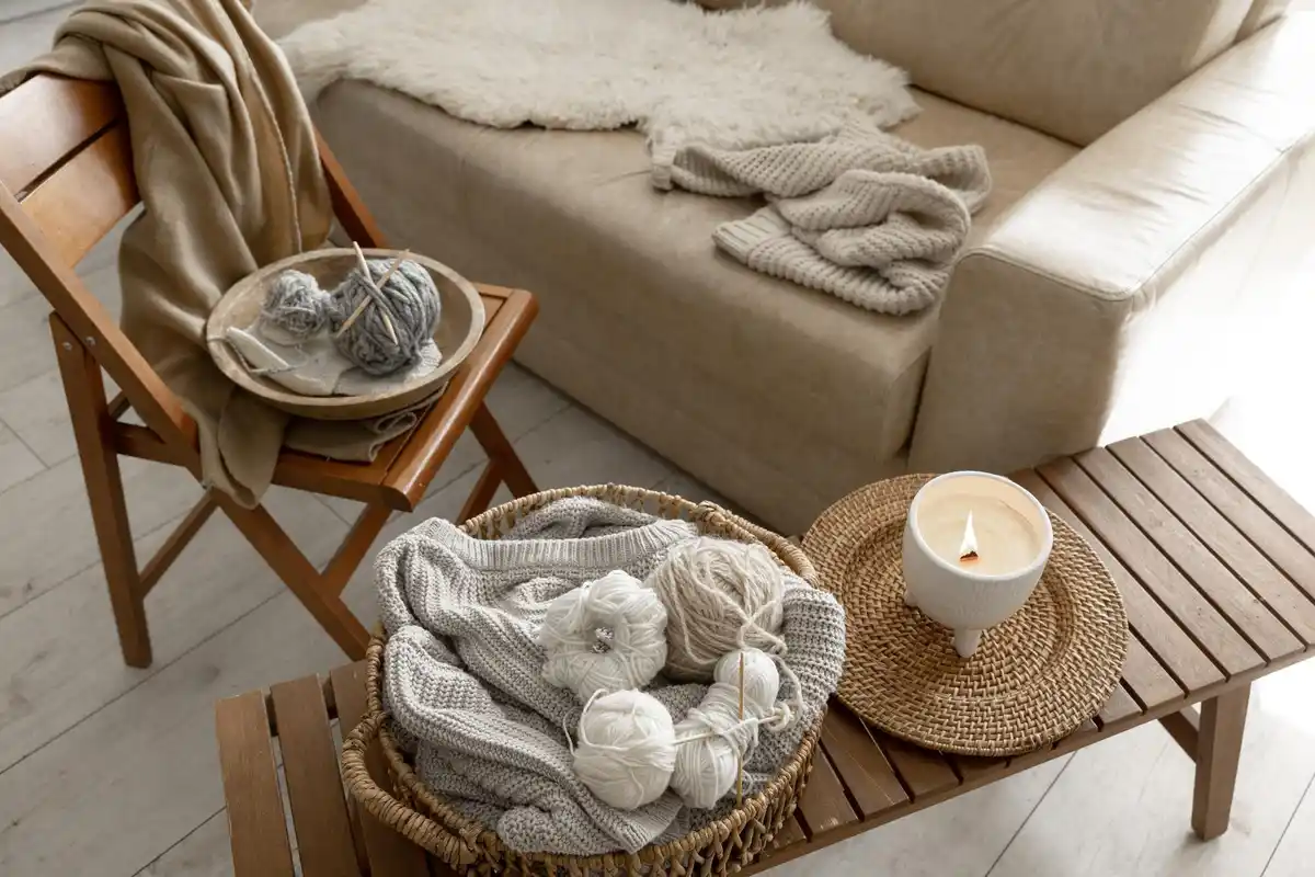 tidy organized Dutch home interior storage baskets