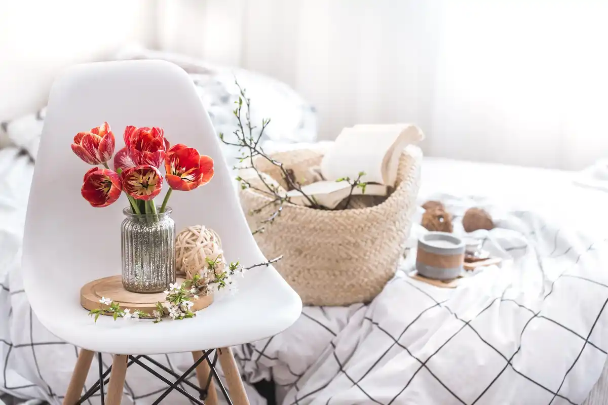 bright cozy Dutch living room natural light minimal decor