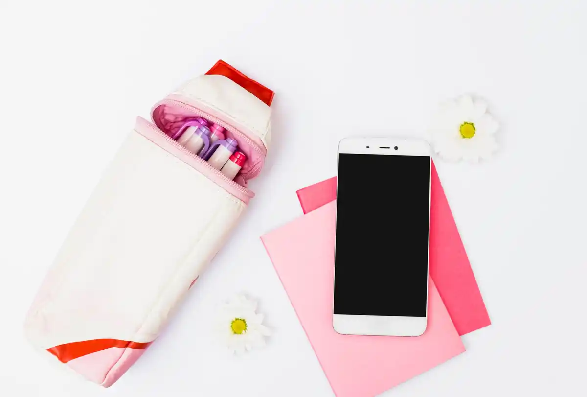 charging cable with smartphone and cleaning tools