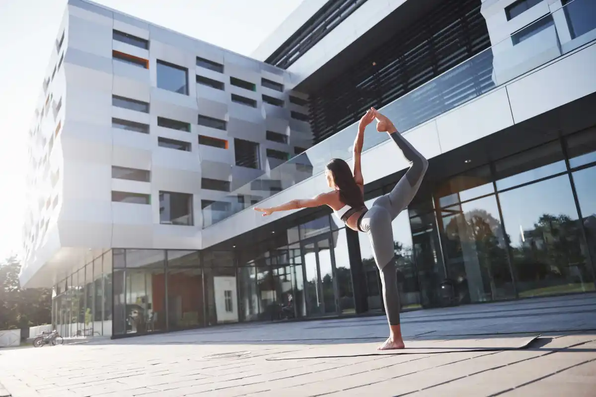 energizing quick office break outdoors people stretching