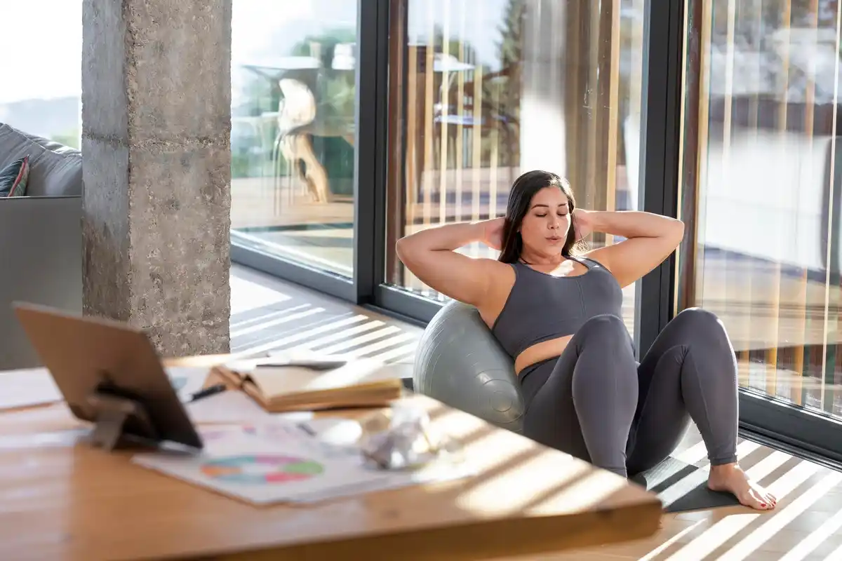 short office stretching break